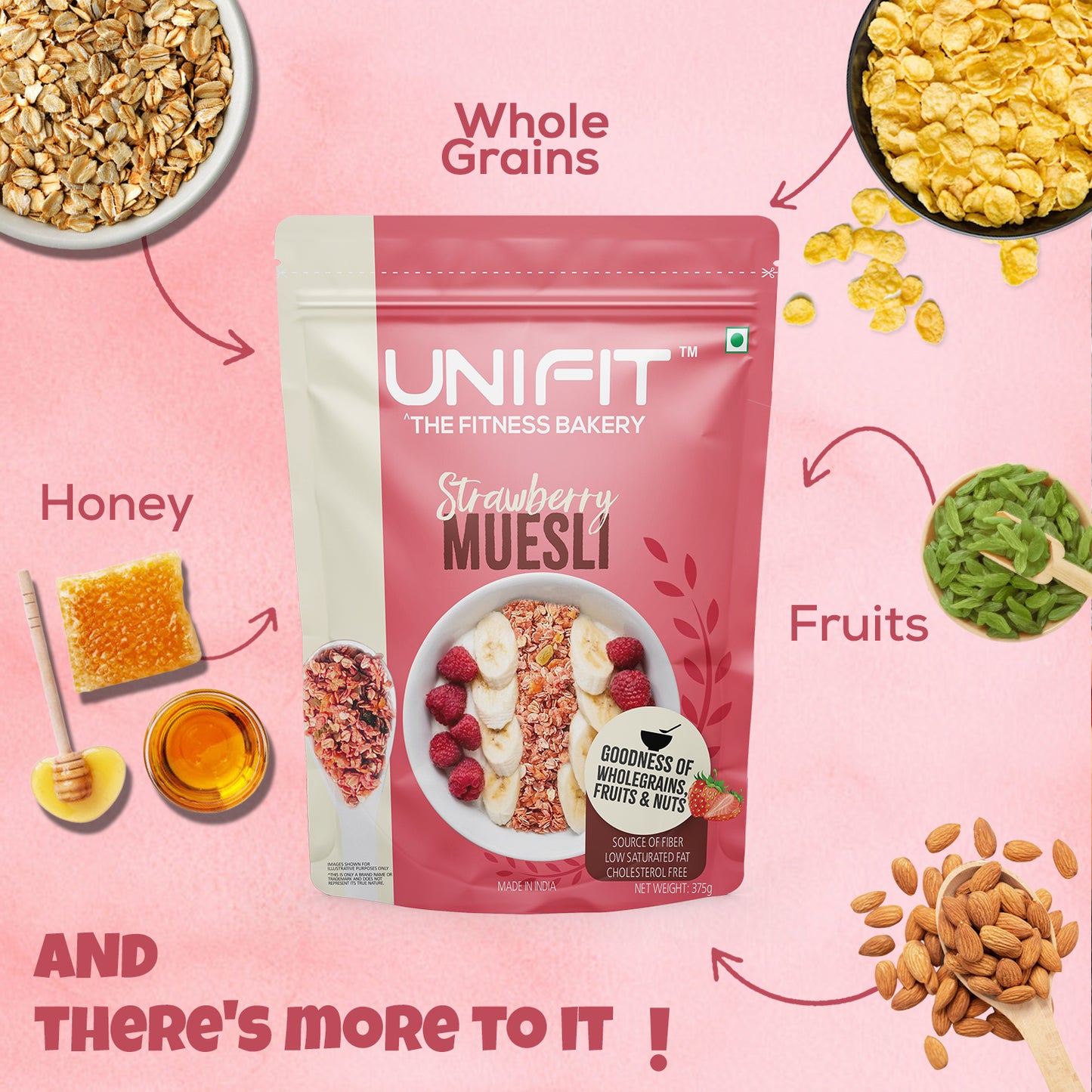 UNIFIT Strawberry Muesli 375g