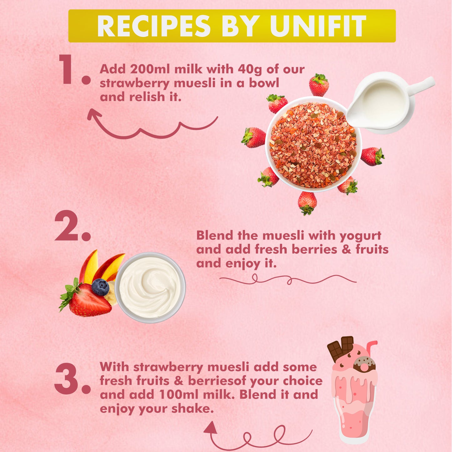 UNIFIT Strawberry Muesli 375g