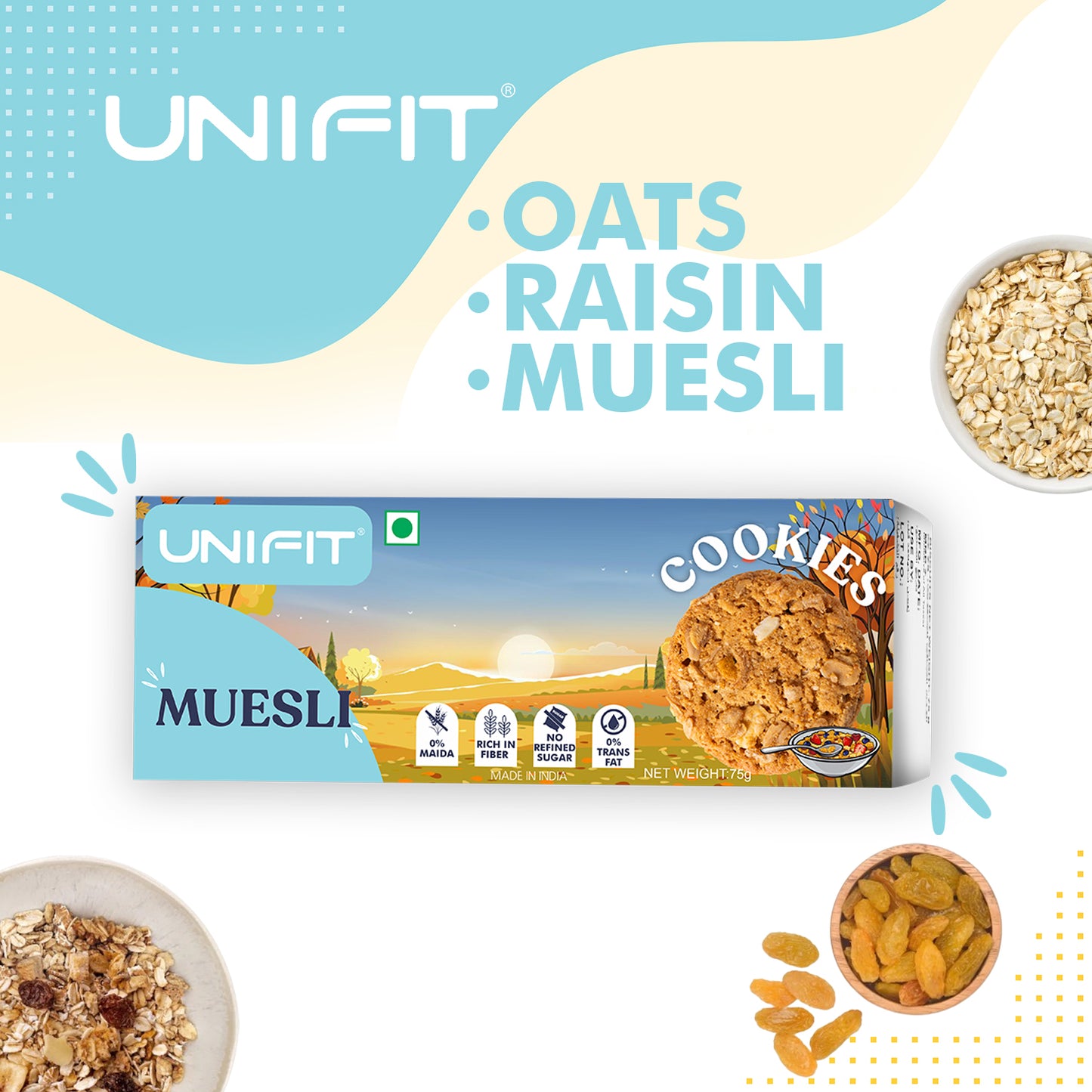 UNIFIT Muesli Cookies 75g