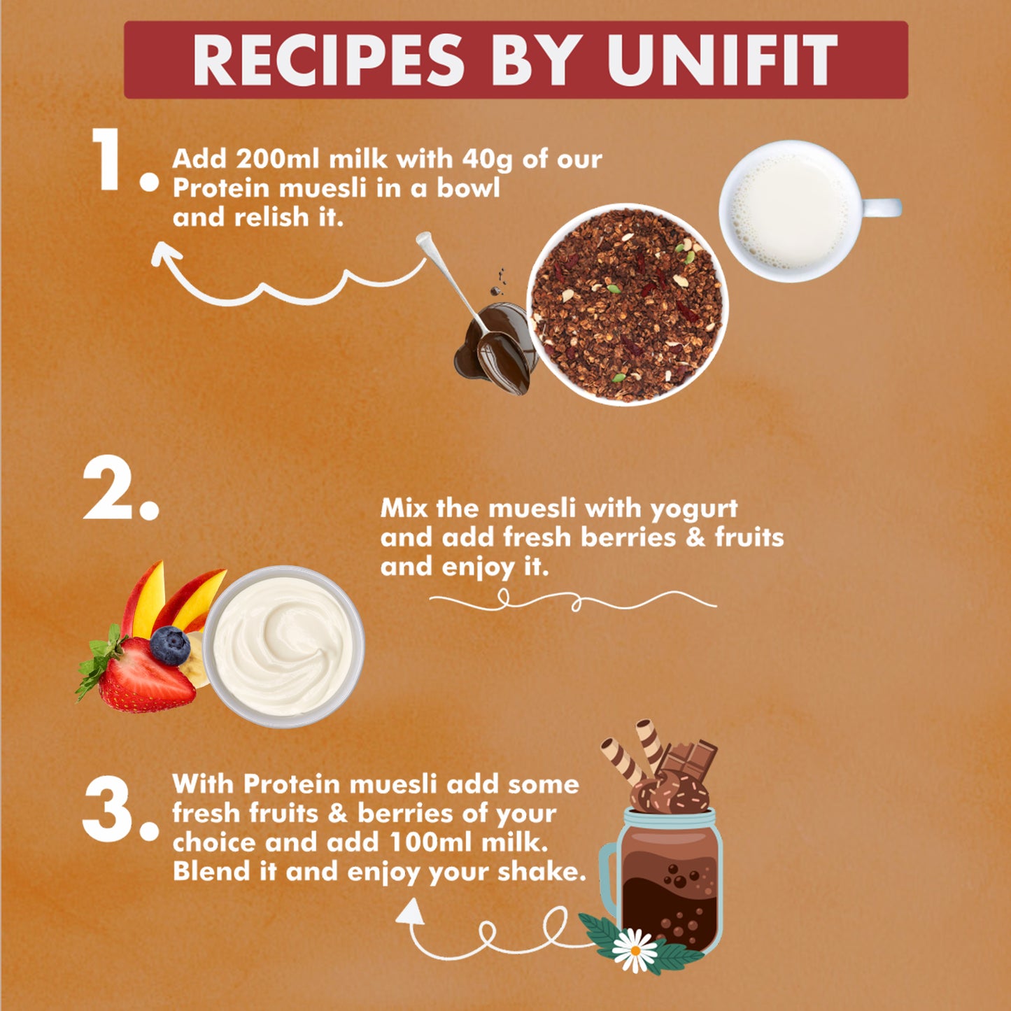 UNIFIT Protein Muesli with Chocolate and Cranberry 375g