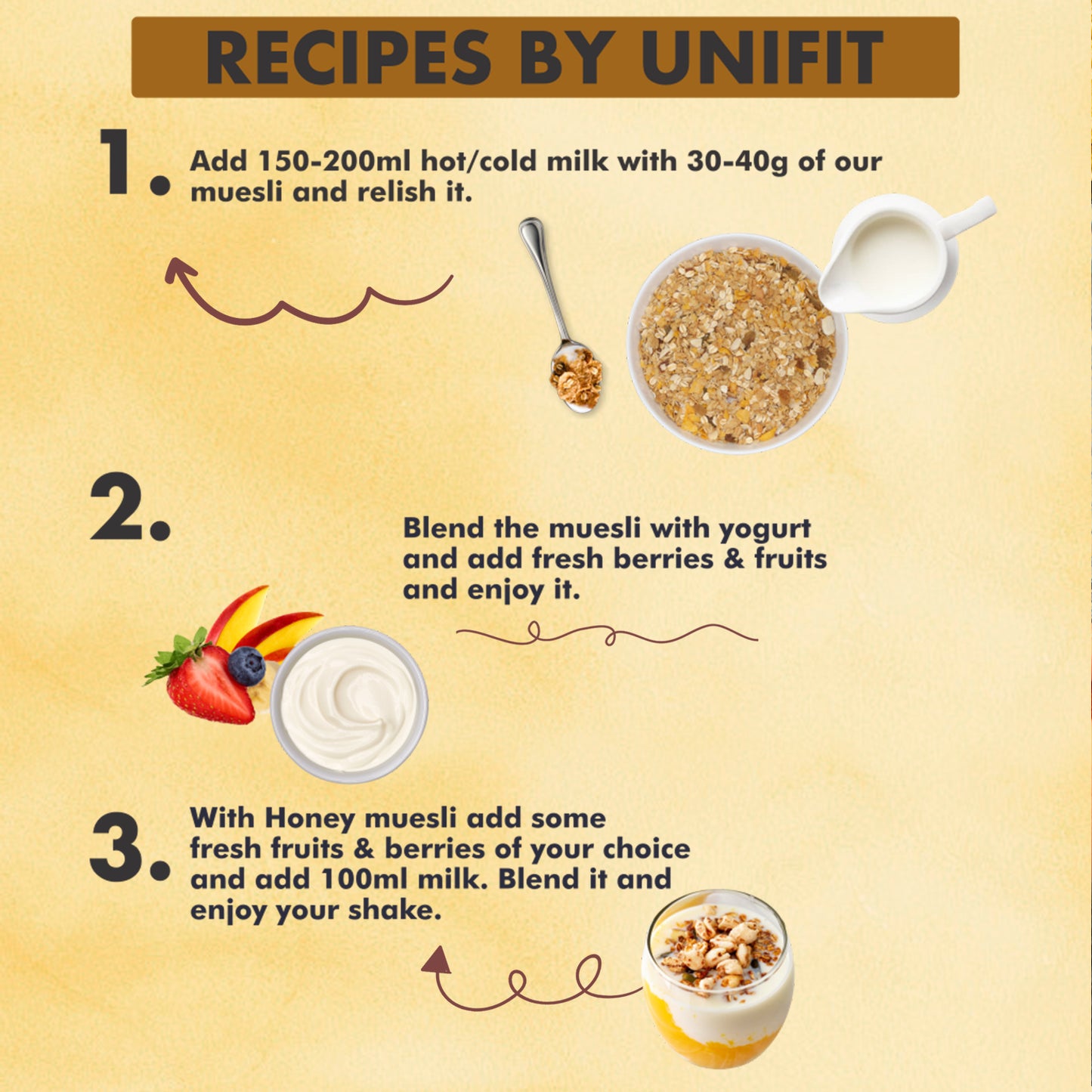 UNIFIT Muesli with Honey, Raisins & Almonds 375g