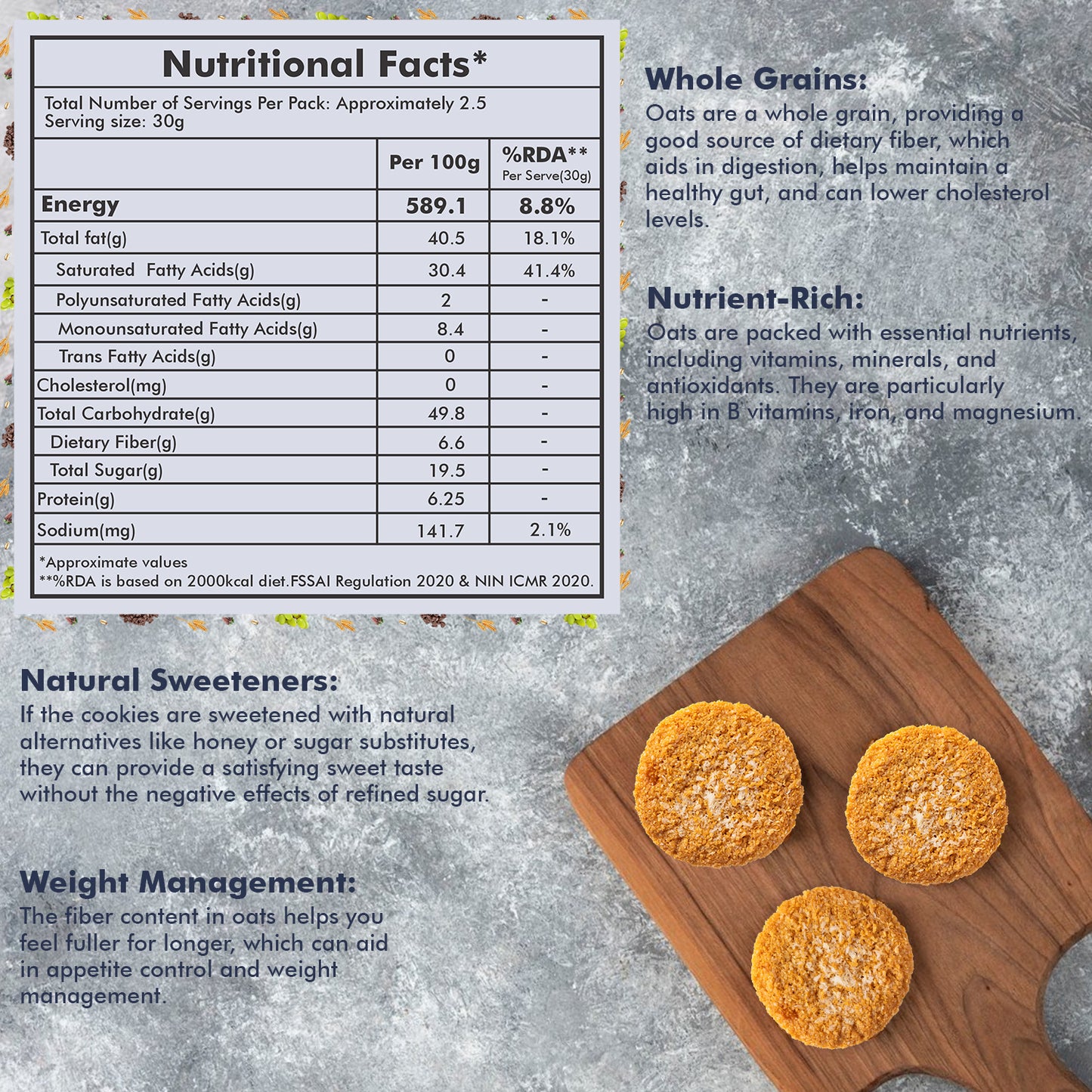 UNIFIT Oats Coconut Cookies 75g