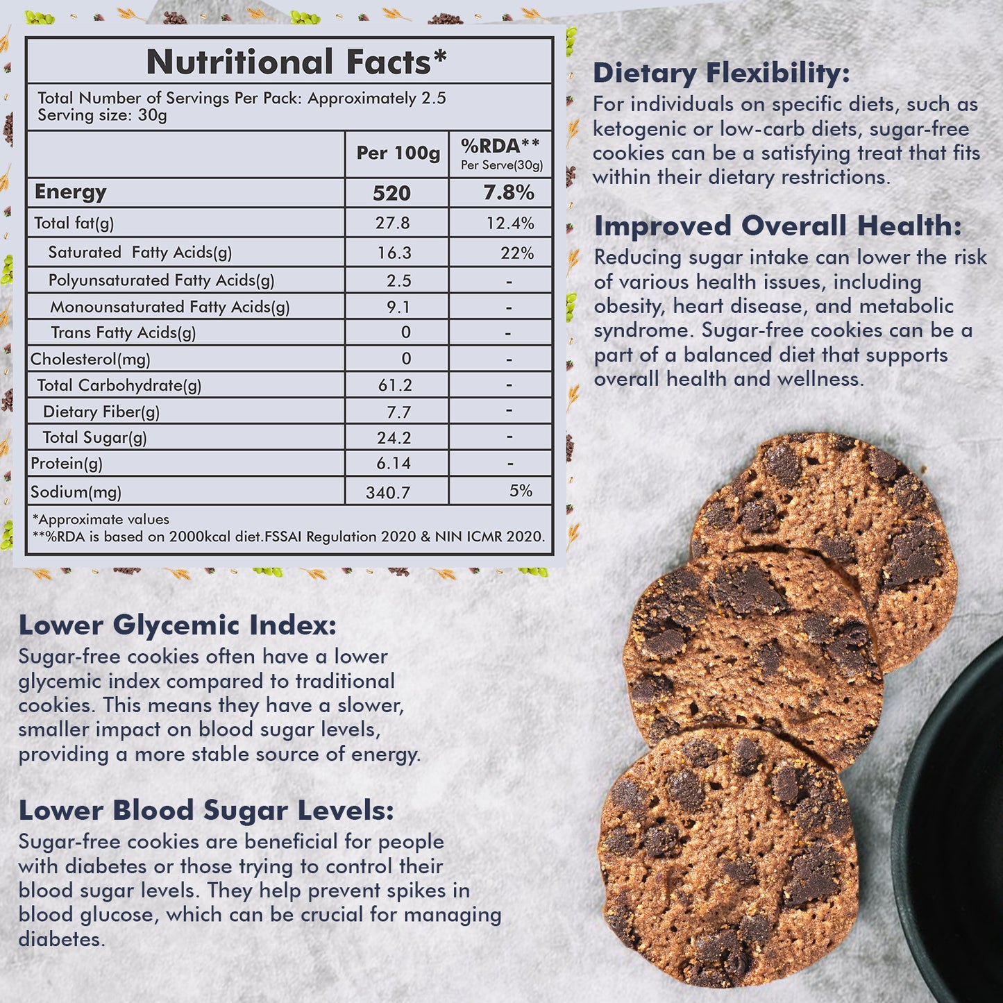 UNIFIT Choco Chip Cookies 75g