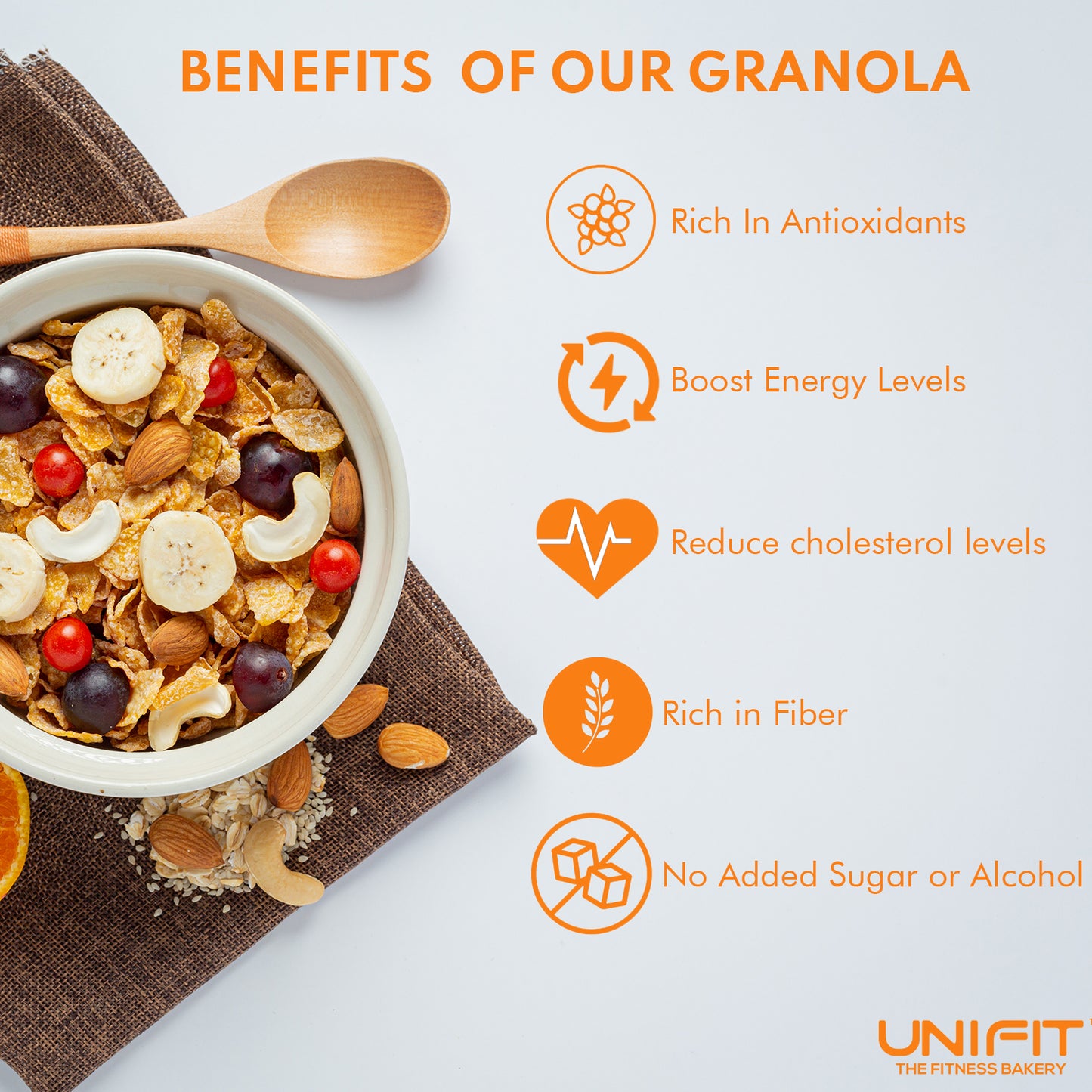 UNIFIT Instant Baked Crunchy Granola 500g