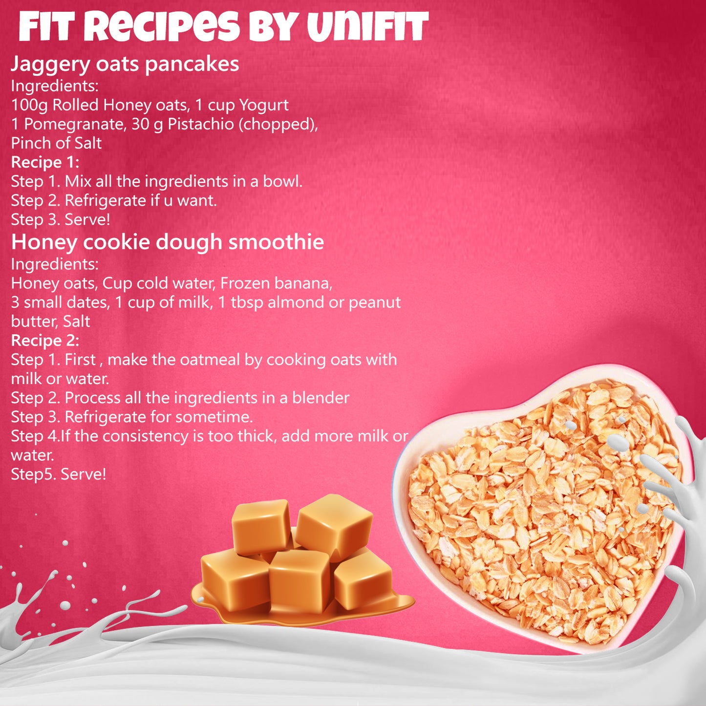 UNIFIT Jaggery Rolled Oats 1kg