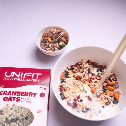 UNIFIT Cranberry Oats: Wholesome Breakfast Delight with Antioxidant Goodness.