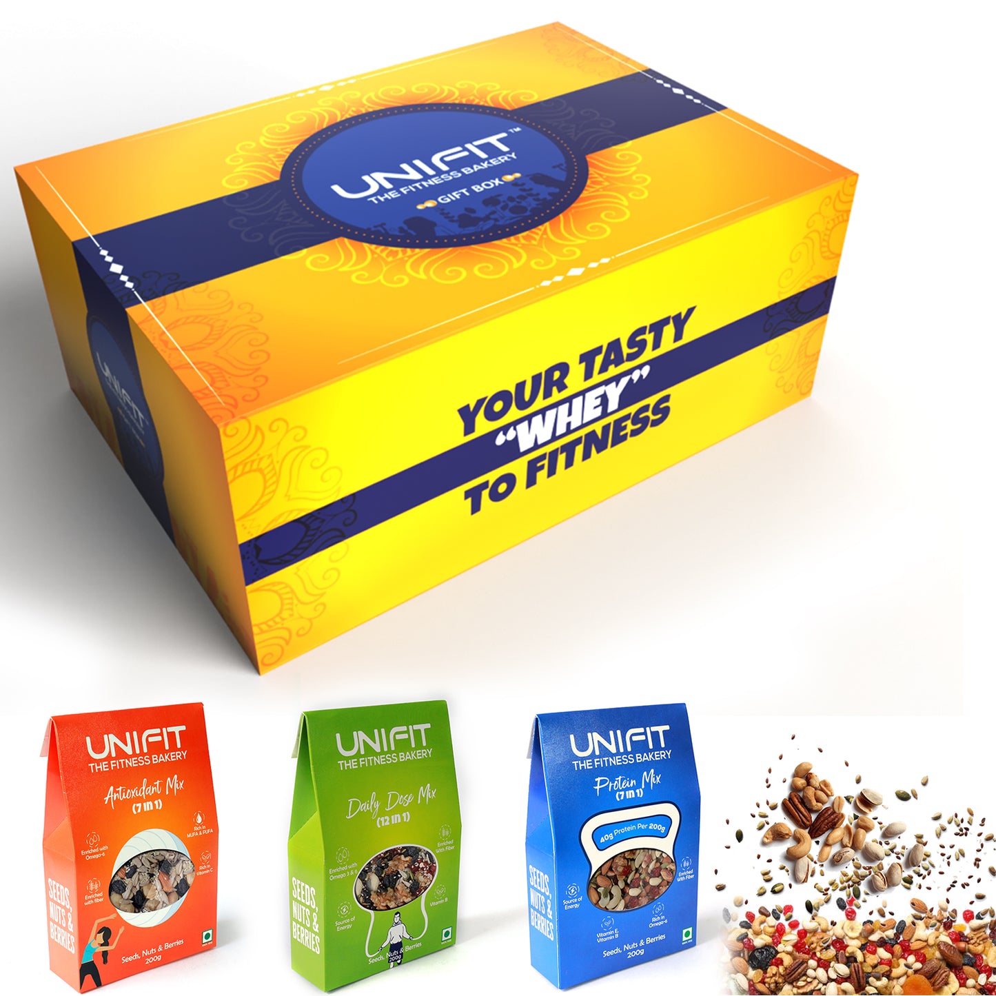Unifit Healthly Gift Hamper (UNIFIT Diwali Gift Hamper, Mixed Dry Fruits)