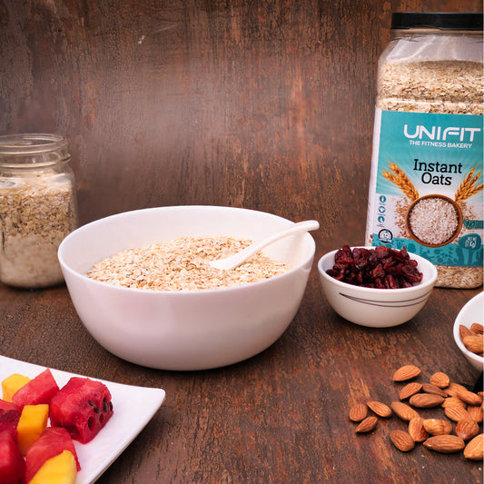 UNIFIT Instant Oats: Quick, Healthy Breakfast Option for Busy Mornings.