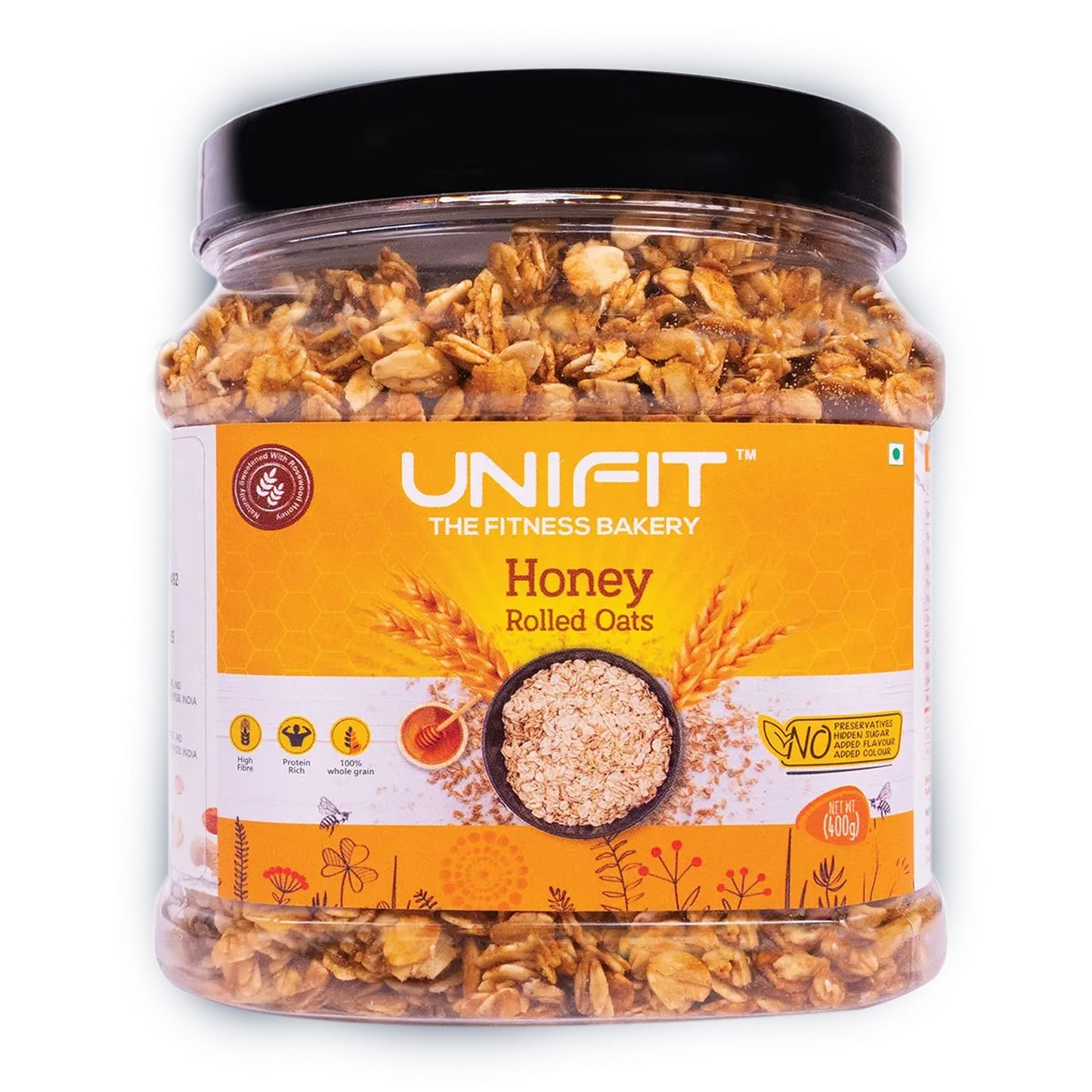 UNIFIT Honey Rolled Oats 400g