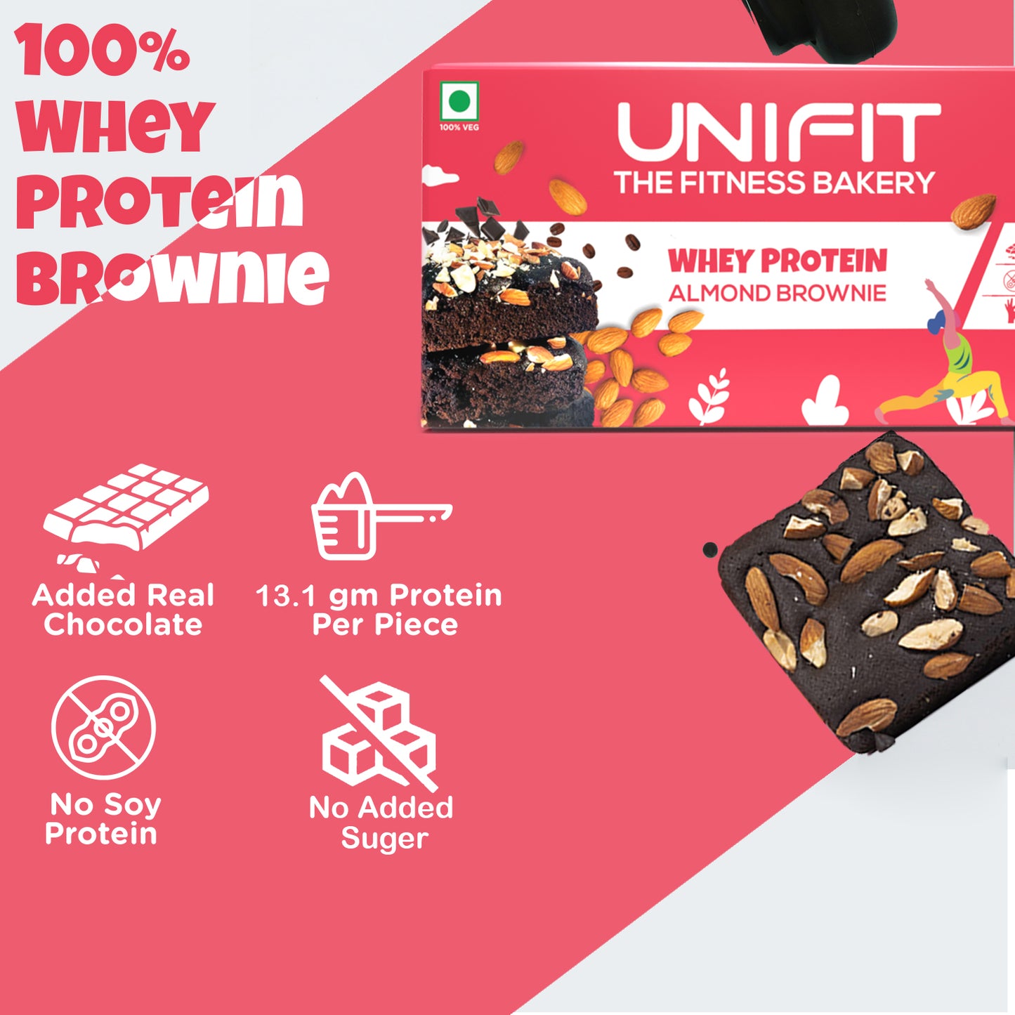 UNIFIT Whey Protein Almond Brownie