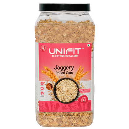 UNIFIT Jaggery Rolled Oats 1kg