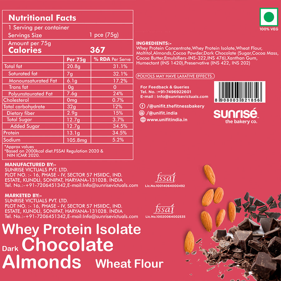 Whey Protein Almond Brownie Pack of 1
