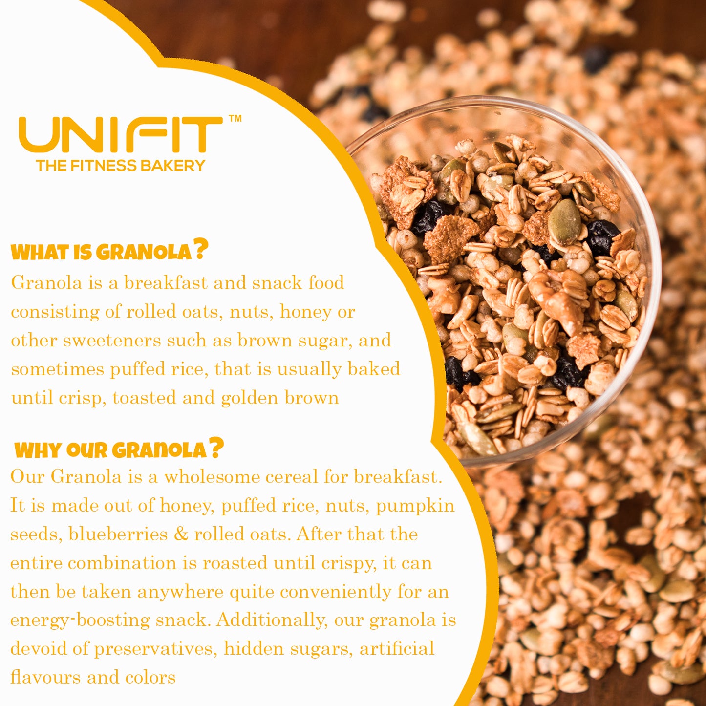 UNIFIT Instant Baked Crunchy Granola