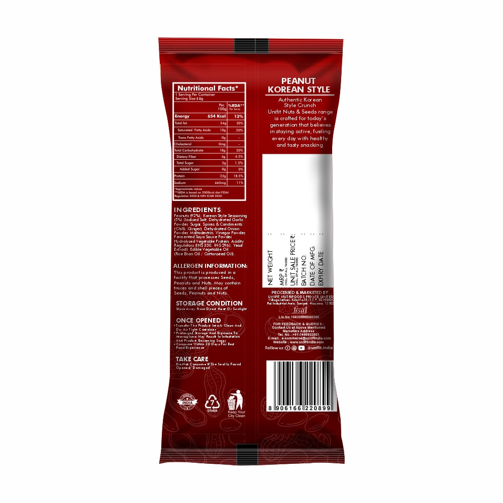 Korean Style Peanuts - 30g