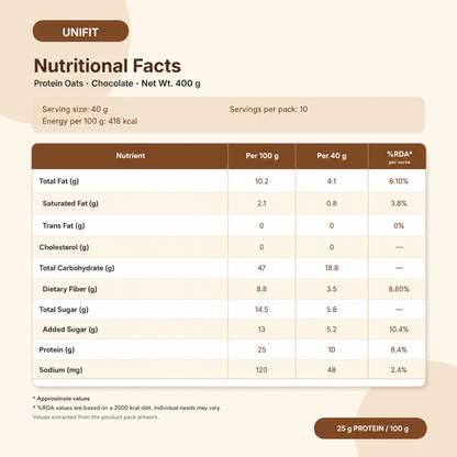Protein Oats Chocolate - 400g