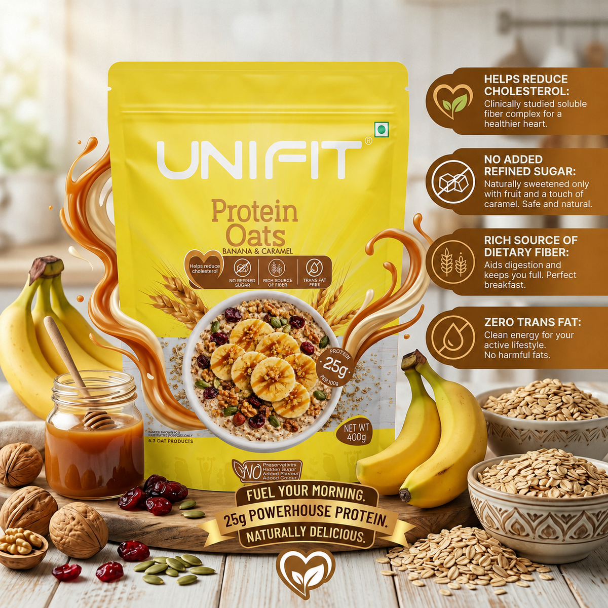 Protein Oats Banana Caramel 400g