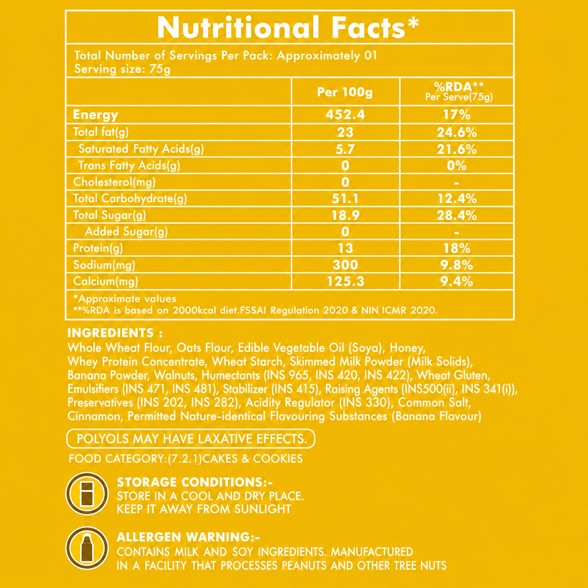 Banana Walnut Cake 70g