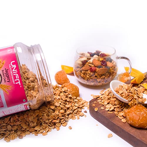 UNIFIT Jaggery Rolled Oats: Wholesome Breakfast with Natural Sweetness. 