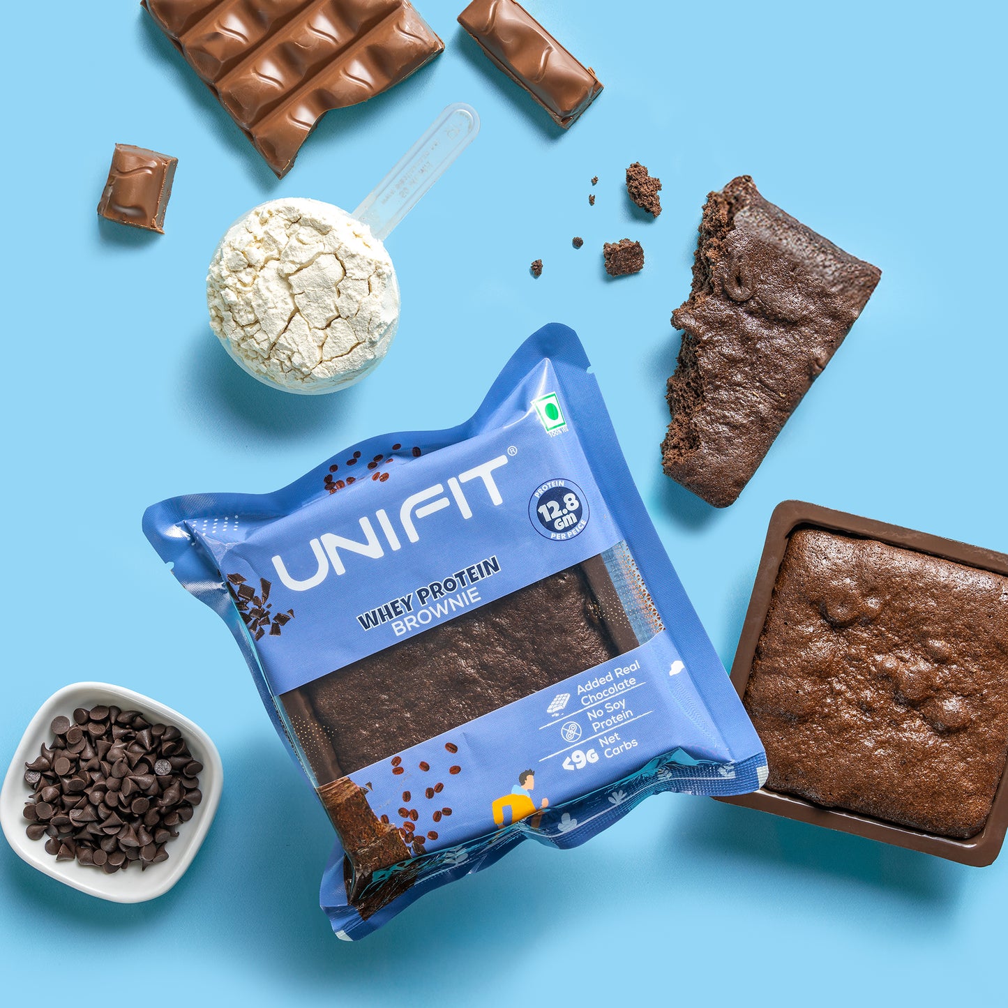 Unifit Whey Protein Brownie Pack of 1