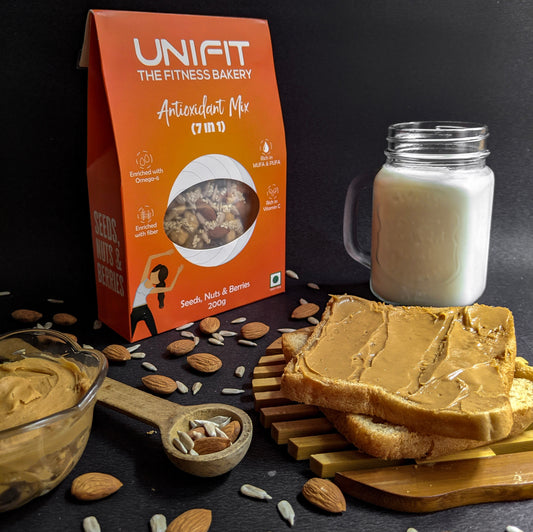 Unifit Antioxidant Mix 7 in 1 Super Healthy Breakfast with Nuts, Seeds, Blueberries
